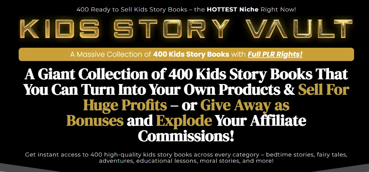 Kids Story Vault PLR review